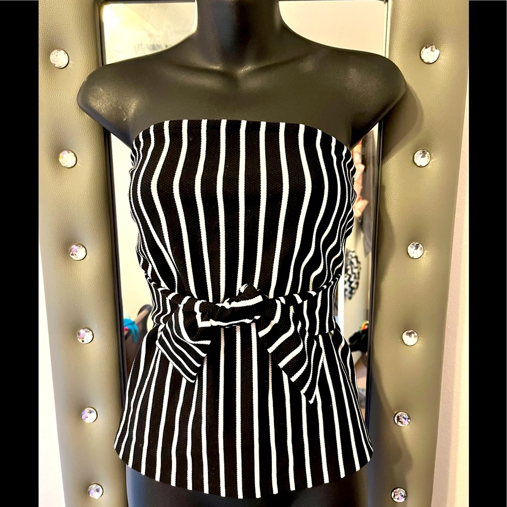 Express Tube Top Tie Front Top